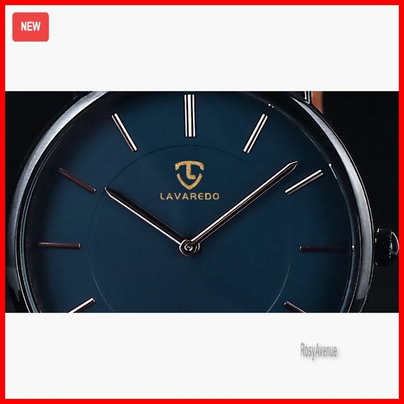 Minimalist Analog Date Watch with Leather Strap, Quartz Movement, Waterproof